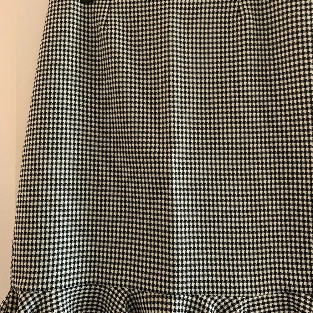 Gingham Chic Black and White Checkered Midi Skirt.